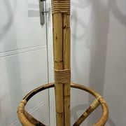 Vintage Italian Bamboo Rattan Coat Stand 1970s