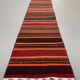 Old Turkish narrow Kilim Runner 421X53 cm shabby chic, vintage kelim