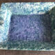 Modernist porcelain ashtray laure japy rectangular shades blue / green
