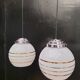 Pair of opaline pendant lights