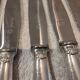 12 silver-plated table knives by Christofle Vendôme, 24.6cm