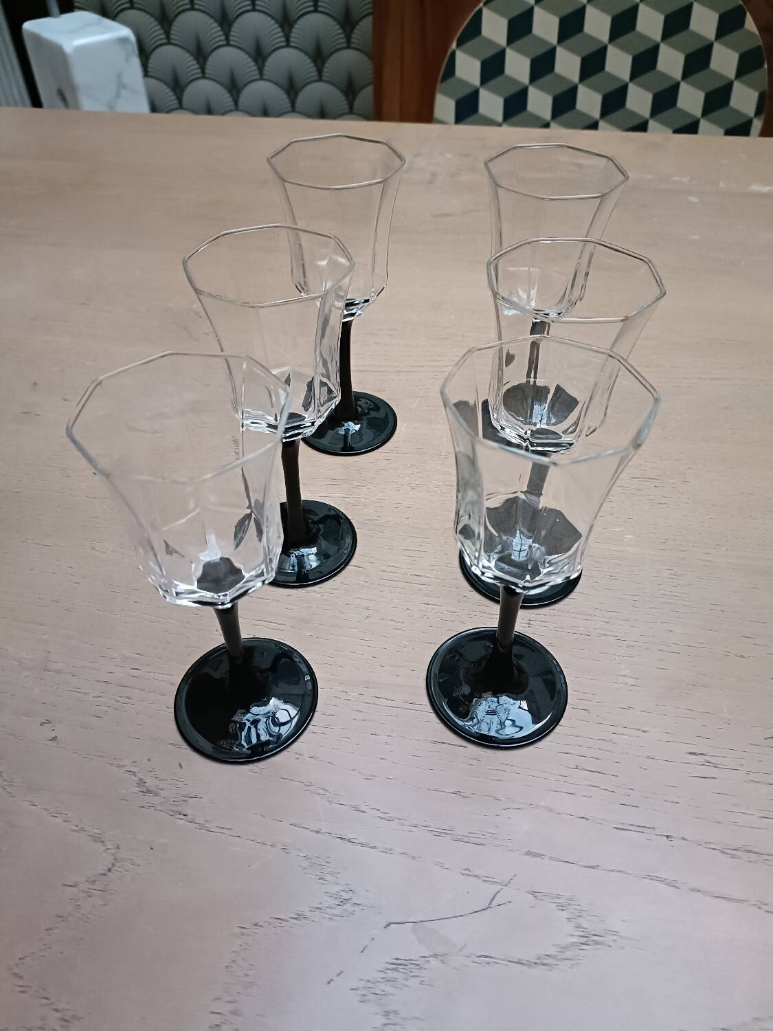 Lot de 6 verres à vin Luminarc, Esso