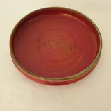 Ceramic empty pocket / bowl with prehistoric Lascaux decor Signed Paule