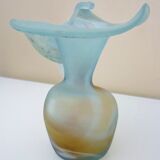Pitcher vase in blown glass paste, free form, design of the twentieth century