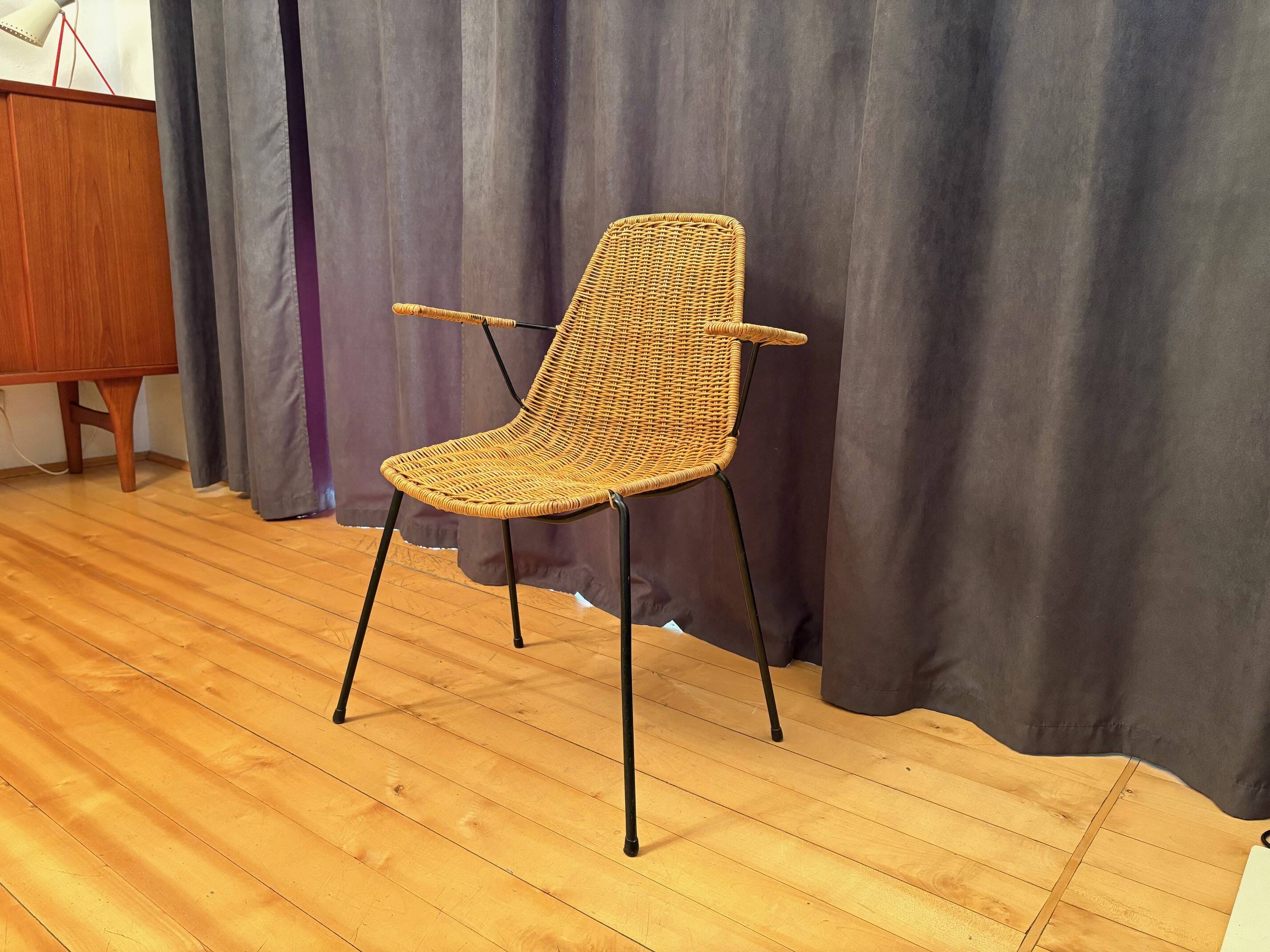 Chair with armrests designed by Gian Franco Legler, Italy, 1950s