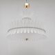 Italian Murano Glass Feather Chandelier with Brass Details