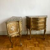 Pair of bedsides Florentine style, 1950s