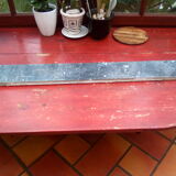 White veined black marble fireplace