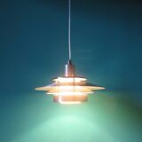 Small suspension in aluminum and opaline. Sweden 2000