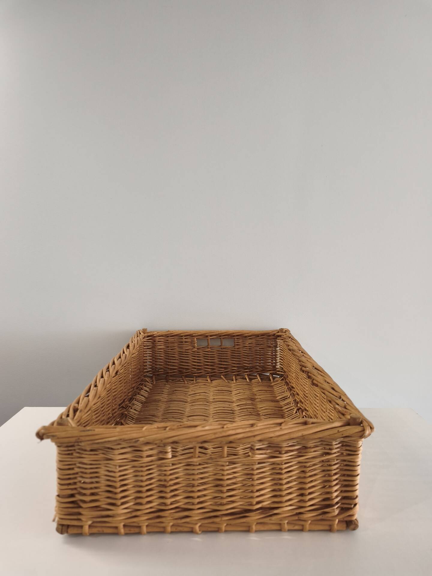 Vintage wicker serving tray