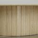 Oval coffee table in Italian design travertine from the 70s