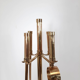 Tool set, brass fireplace accessories, vintage