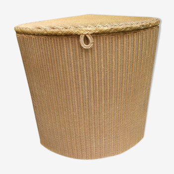 Lloyd Loom corner laundry basket