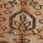 Vintage Persian Peach & Brown Rug, Oriental Pattern Rustic Carpet, 187x292