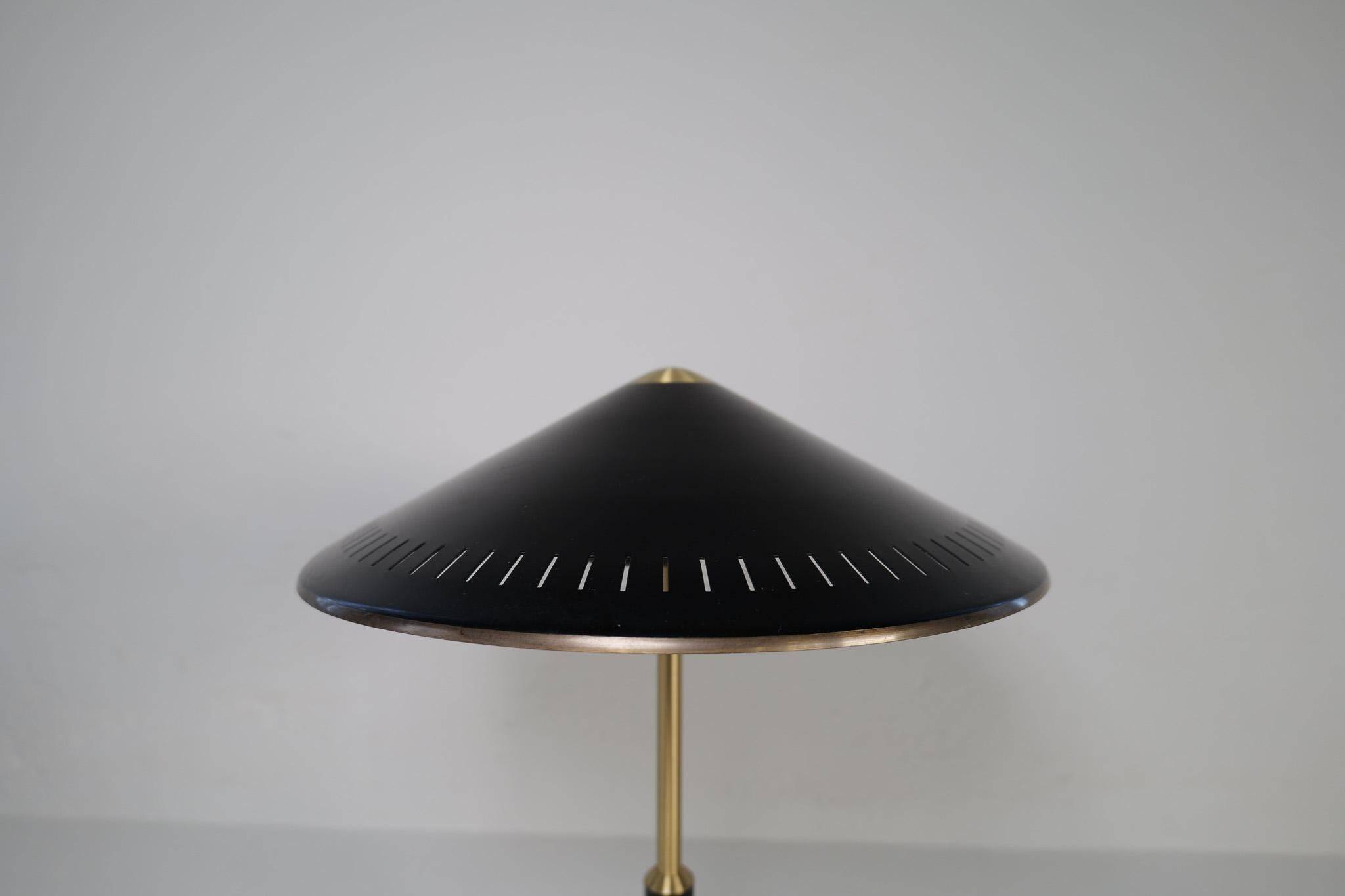 Mid-Century Modern Table Lamp by Bent Karlby Produced by Lyfa in Denmark, 1956