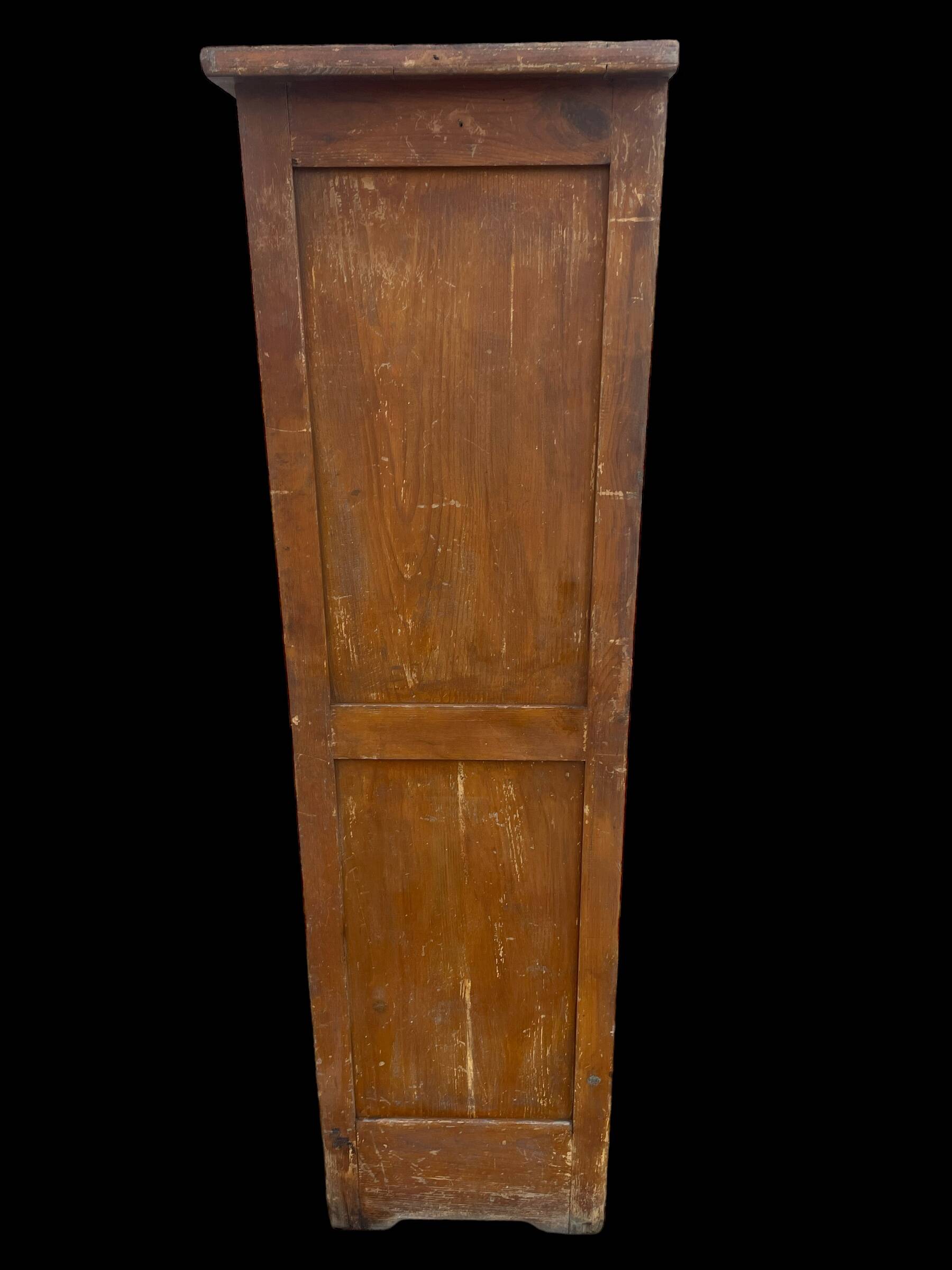 1920s fir curtain file cabinet
