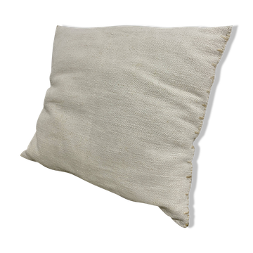 Kilim style cushion with hand embroidery