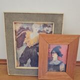 Galuchat frame + wood frame