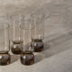 6 high glasses in smoked glass