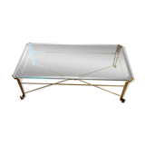 Table basse verre et acier