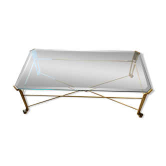 Table basse verre et acier