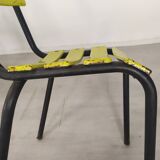 18 yellow metal bistro chairs