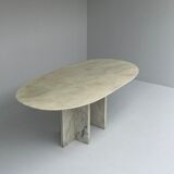 Table à manger en marbre blanc