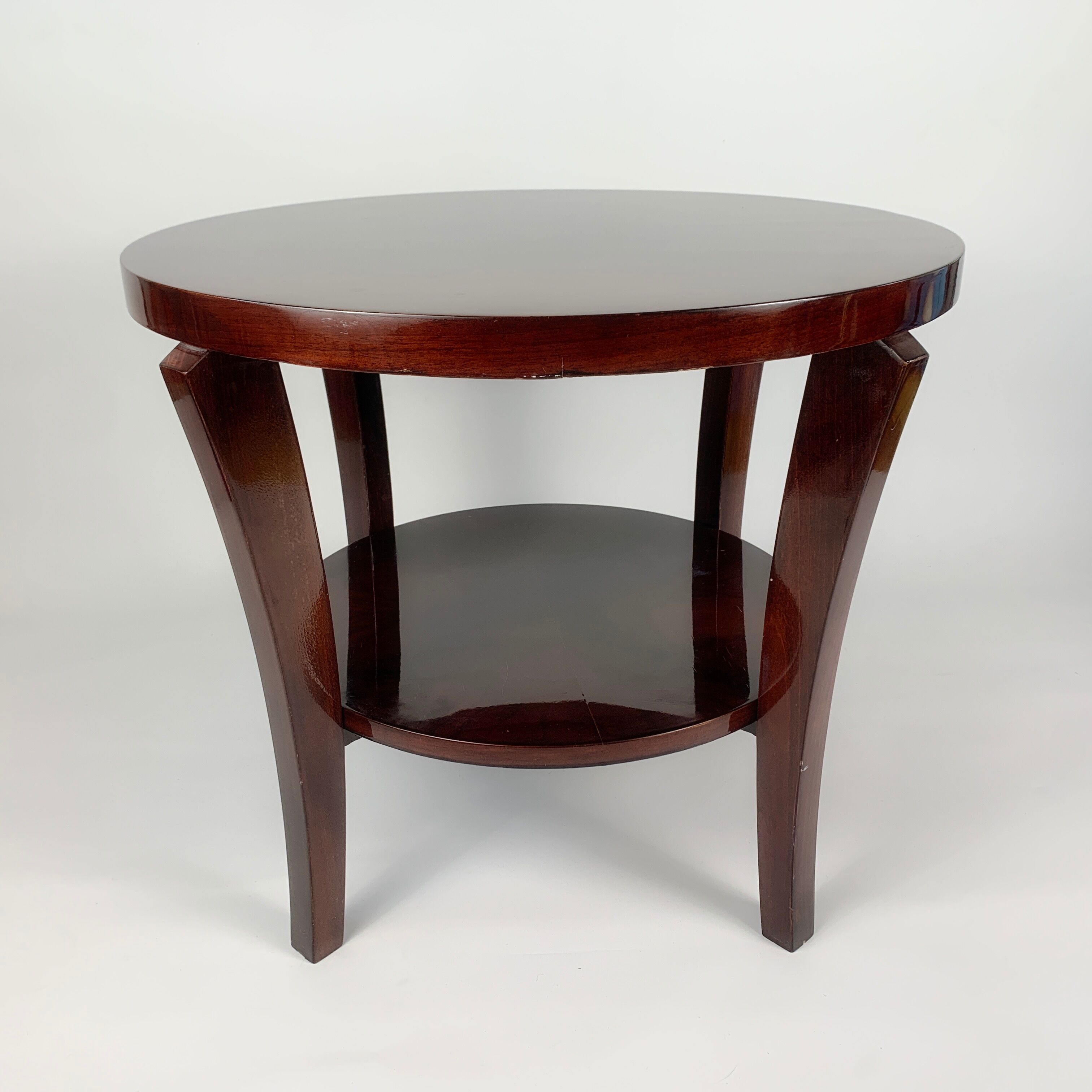 Glazed wooden coffee table in Art Deco style