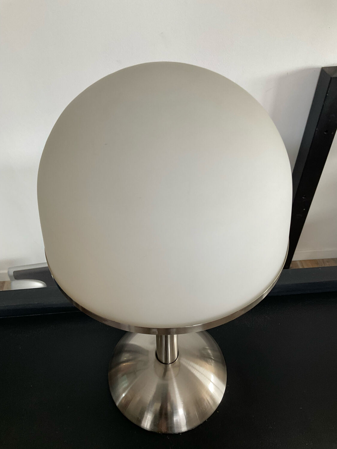 Design mushroom lamp in opaline and metal