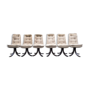 6 chaises vintage assise
