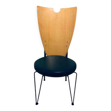 Chaise de salle à manger postmoderne Inno Oy / Finlande / années 1980