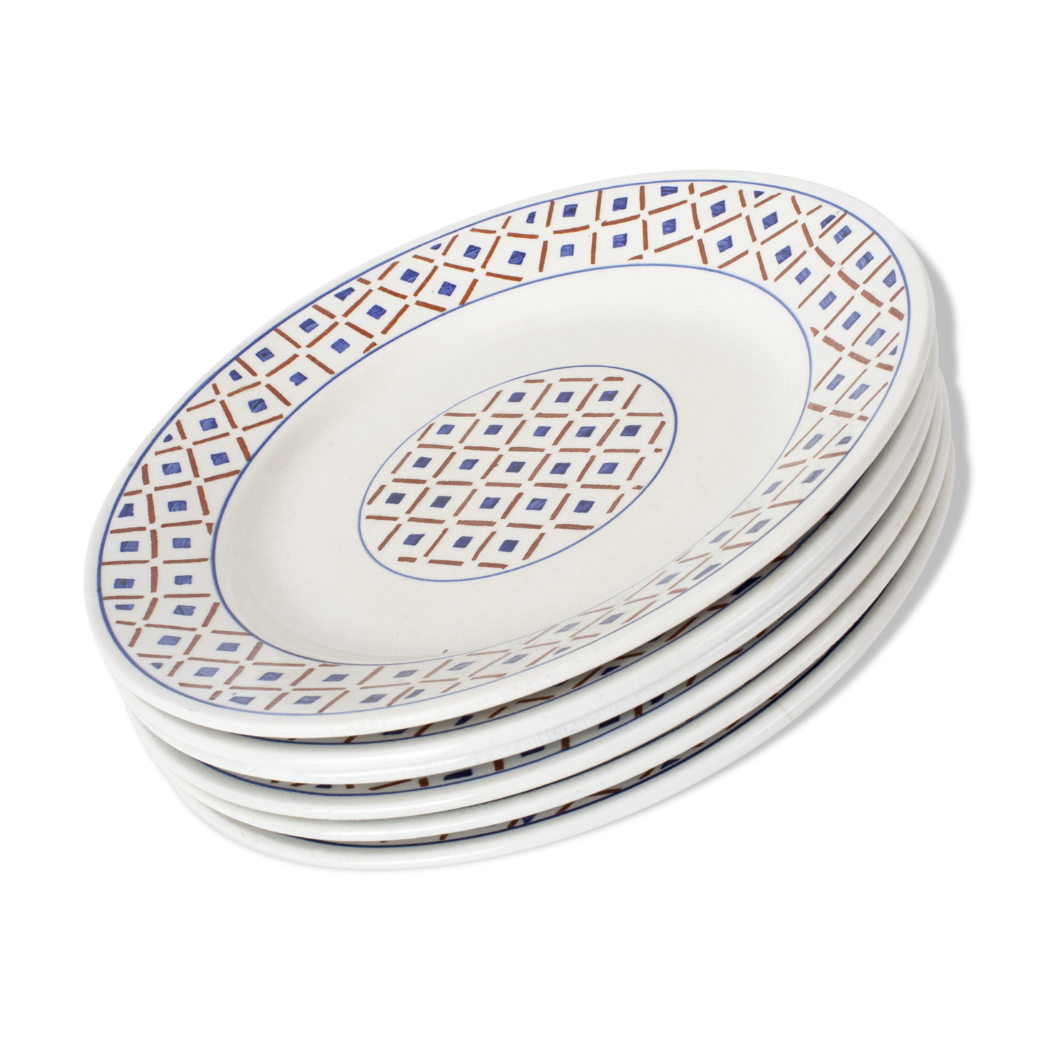 Lot of 6 plates K & G Luneville, model Thann France 1920/1930