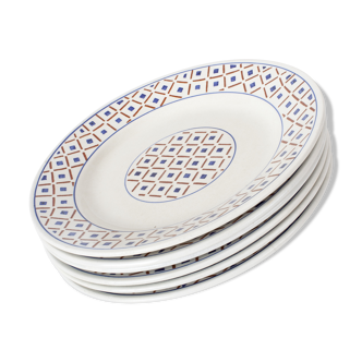 Lot of 6 plates K & G Luneville, model Thann France 1920/1930