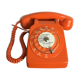 Téléphone à cadran vintage s63 orange