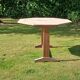 Vintage Octagonal Dining Table – Solid Wood & Trestle Base –