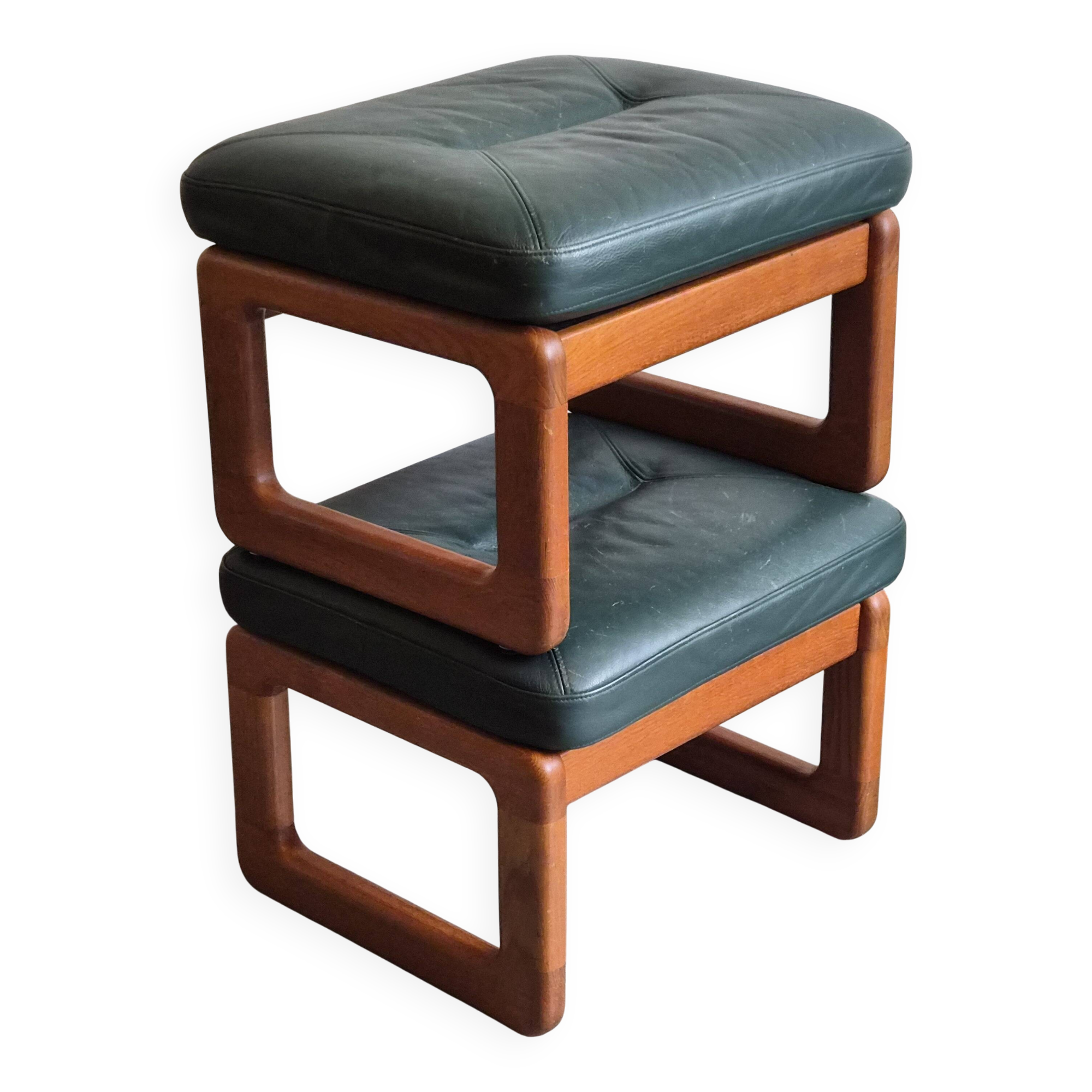 Pair of footstools by Poul Jeppesen for Holstebro Mobelfabrik 1970