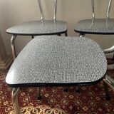 Series of 3 Formica chairs from the 70s