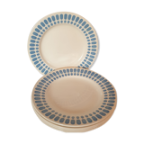 Suite of 5 flat plates Digoin Saarguemines