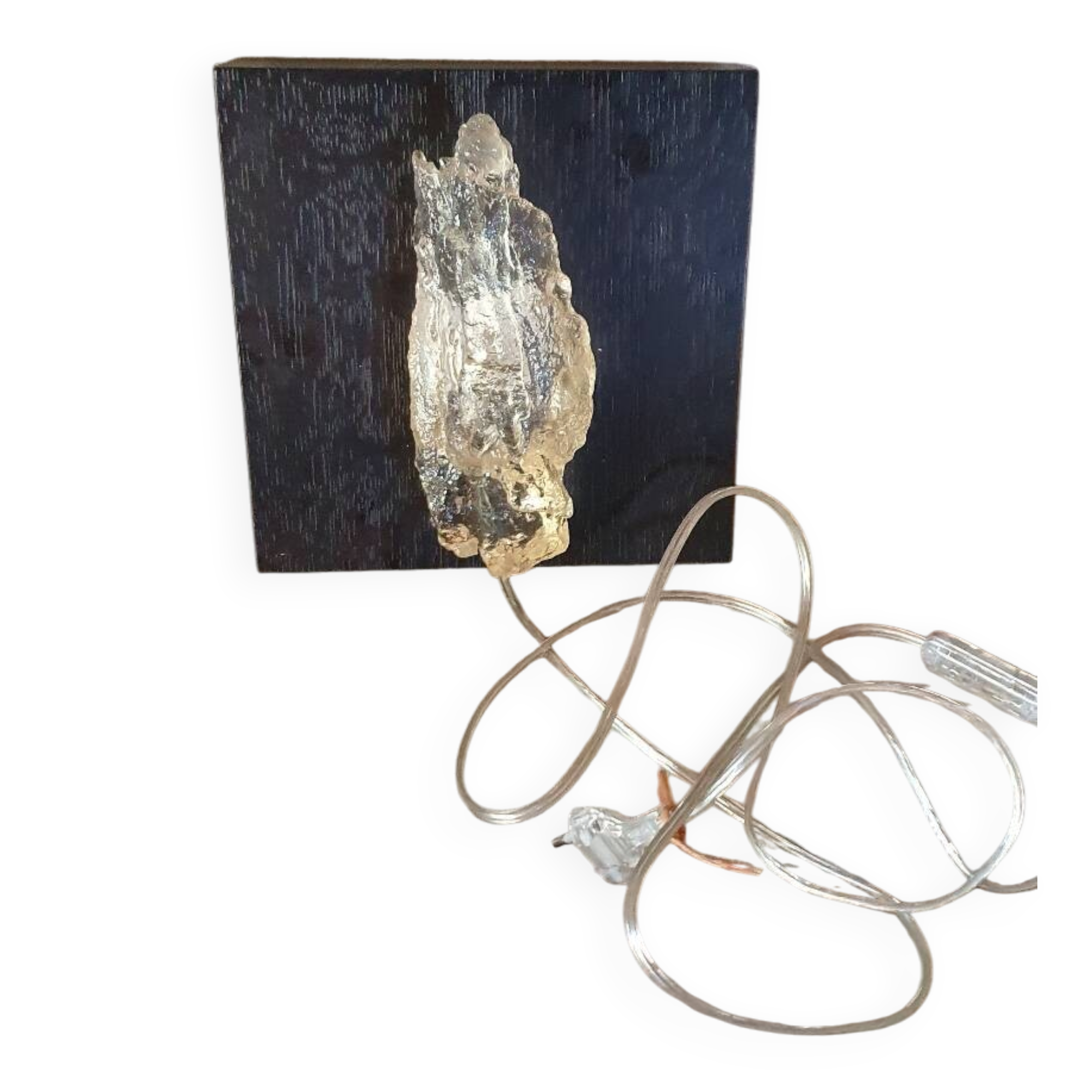 Glass and wood wall light Angello Design