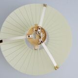 Mid-century wall or ceiling lamp made of glass with a graphic pattern