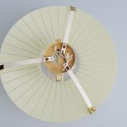 Mid-century wall or ceiling lamp made of glass with a graphic pattern