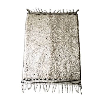 Tapis beni ouarain 100% laine vierge fait a la main neuf 165 x 110 cm