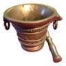 Bronze apothecary mortar and pestle