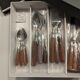 Housewife 24 cutlery stainless steel wooden sleeves Guy Degrenne