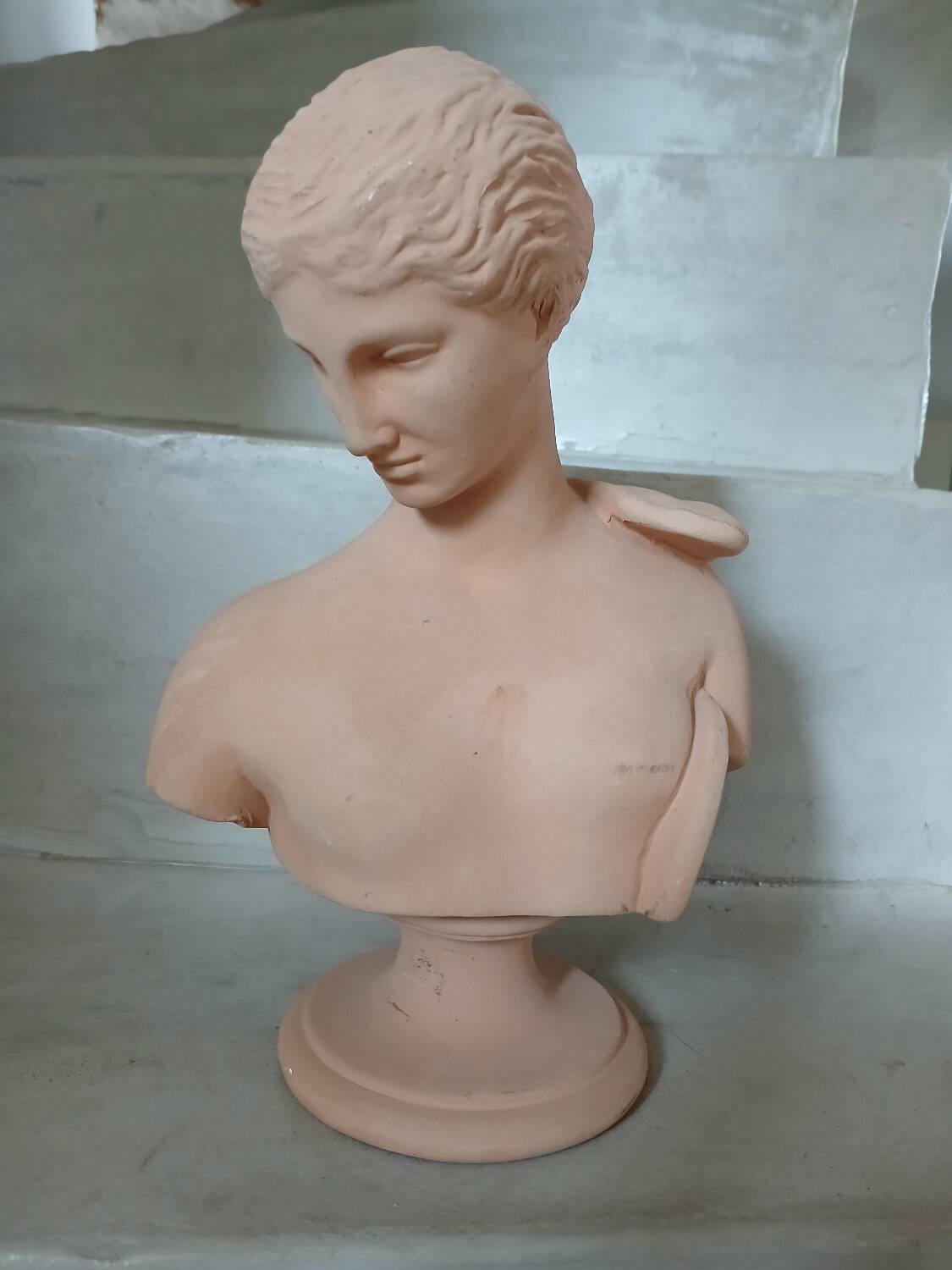 Terracotta bust of a woman