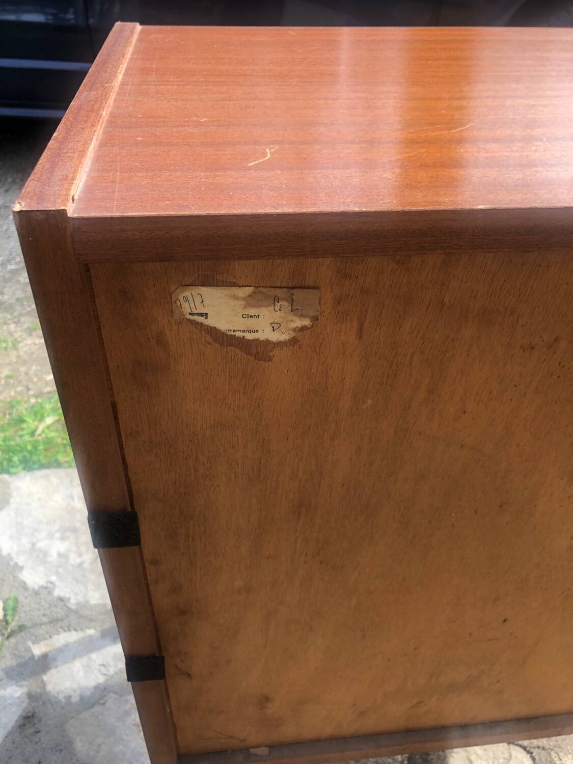 Sideboard with sliding glass doors