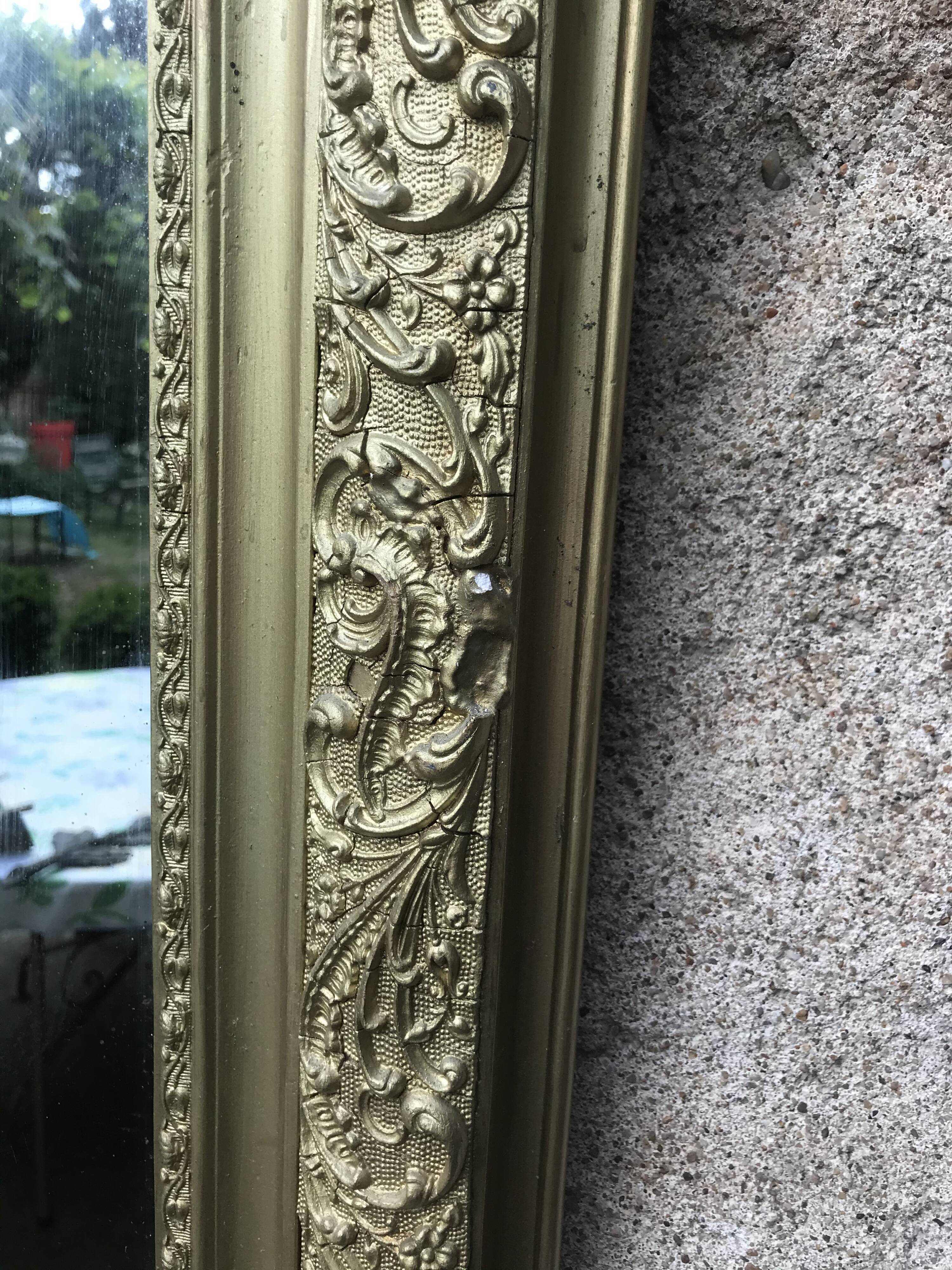 Mirror Louis-Philippe golden 104x65 cm