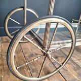Antique trolley, vintage serving cart, drinks bar furniture.