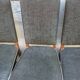 8 vintage chairs lined grey black