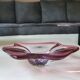 Vide poche forme florale libre. Aux tons roses. Style Murano. Diam 24 cm